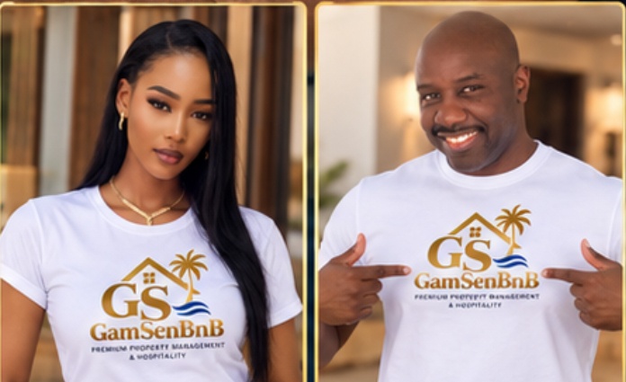 Bocar Sow and Aida Sow wearing GAM SEN BnB white shirts